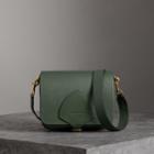 Burberry Burberry The Square Satchel In Leather, Green