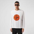 Burberry Burberry Long-sleeve Shark Graphic Cotton Top, Size: Xs