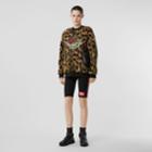 Burberry Burberry Logo Graphic Leopard Fleece Jacquard Sweatshirt, Size: M, Yellow