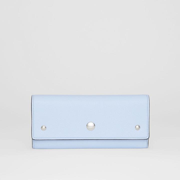 Burberry Burberry Grainy Leather Continental Wallet, Blue