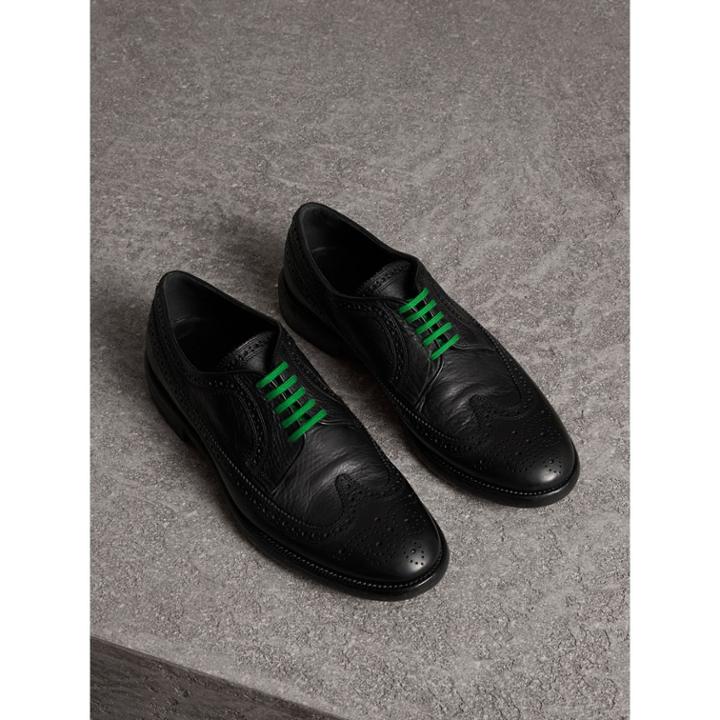 Burberry Burberry Grainy Leather Brogues With Bright Laces, Size: 43.5