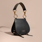 Burberry Burberry The Bridle Bag In Leather And Rivets, Black