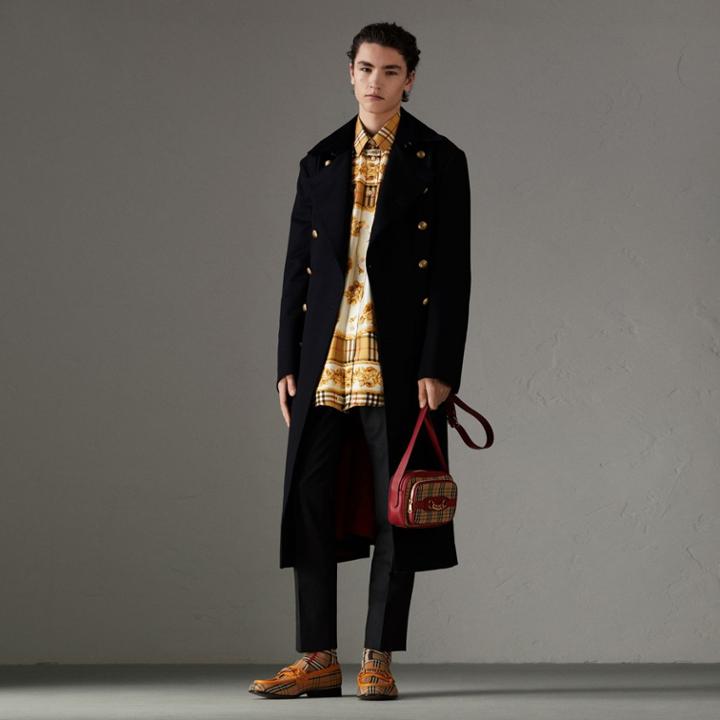 Burberry Burberry Archive Scarf Print Silk Shirt, Size: 14.5, Yellow