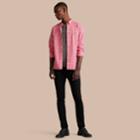 Burberry Burberry Button-down Collar Gingham Cotton Shirt, Red