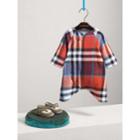 Burberry Burberry Check Cotton Padded Playsuit, Size: 6m, Red