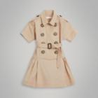 Burberry Burberry Childrens Stretch Cotton Trench Dress, Size: 10y, Yellow