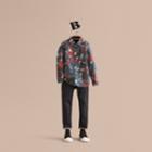 Burberry Burberry Beasts Print Cotton Shirt, Size: 10y, Blue