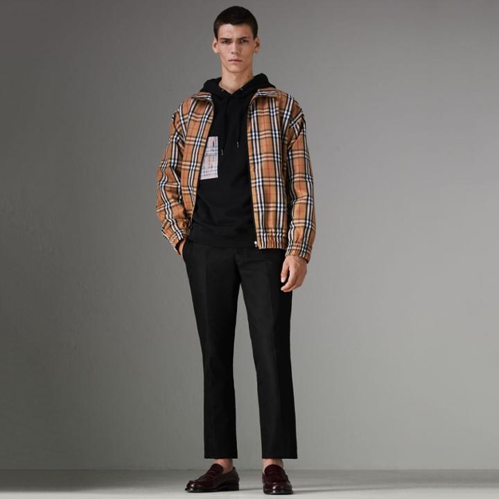 Burberry Burberry Ticket Print Pocket Cotton Jersey Hoodie, Size: L, Black