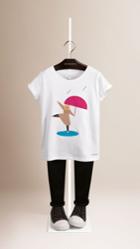 Burberry Burberry Childrens Trench Girl Graphic Cotton T-shirt, Size: 8y, White
