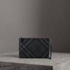 Burberry Burberry London Check Zip Pouch, Grey