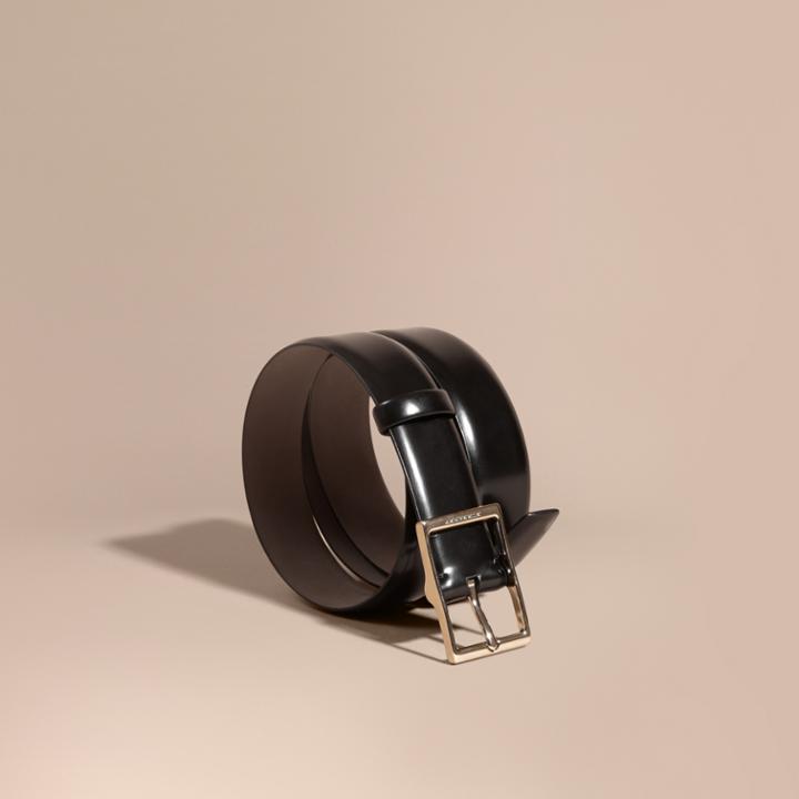 Burberry Burberry Bridle Leather Belt, Size: 100, Black