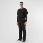 Burberry Burberry Icon Stripe Detail Cotton T-shirt, Black