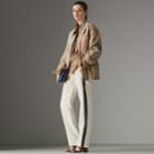Burberry Burberry Sport Stripe Silk Wool Sweatpants, Size: 06, White
