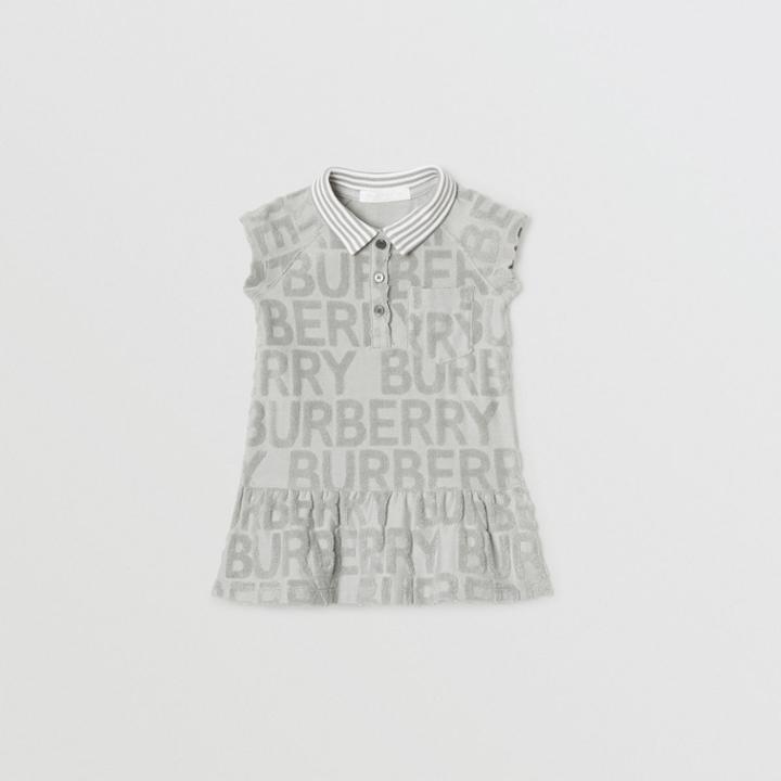 Burberry Burberry Childrens Logo Towelling Polo Dress, Size: 12m, Grey