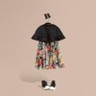 Burberry Burberry Ruffled Cashmere Cape, Black