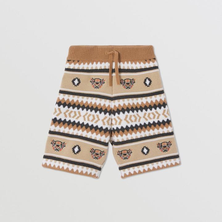 Burberry Burberry Childrens Fair Isle Wool Cashmere Shorts, Size: 10y
