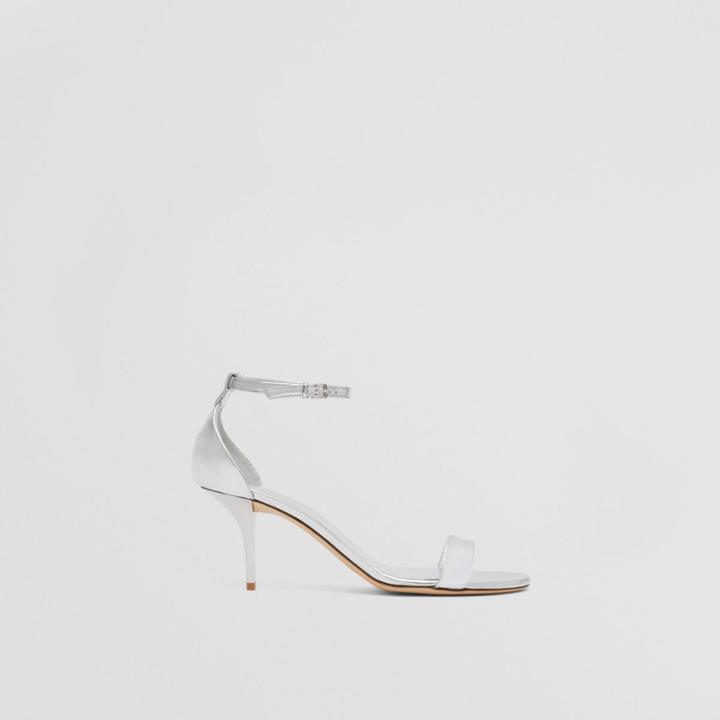 Burberry Burberry Metallic Leather Sandals, Size: 35