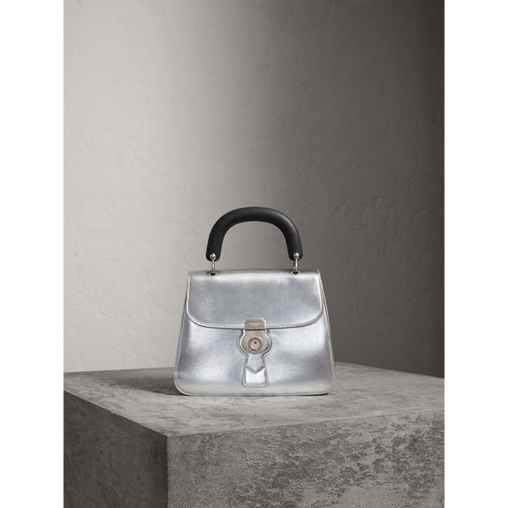 Burberry Burberry The Medium Dk88 Top Handle Bag In Metallic Leather