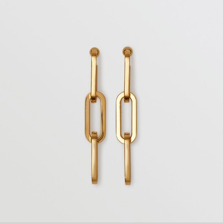 Burberry Burberry Gold-plated Link Drop Earrings, Yellow