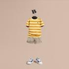 Burberry Burberry Striped Cotton T-shirt, Size: 14y, Yellow