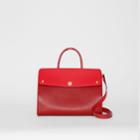 Burberry Burberry Small Leather And Suede Elizabeth Bag, Red