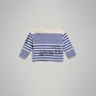 Burberry Burberry Long-sleeve Sw1 Print Cotton Top, Size: 18m, Blue