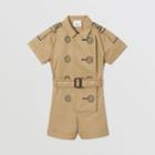 Burberry Burberry Childrens Trompe L'oeil Cotton Belted Playsuit, Size: 10y, Yellow