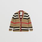 Burberry Burberry Childrens Icon Stripe Wool Cashmere Cardigan, Size: 2y