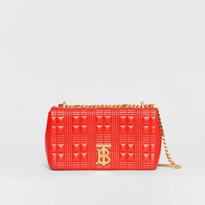 Burberry Burberry Small Quilted Lambskin Lola Bag, Red