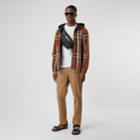 Burberry Burberry Reversible Check Technical Cotton Hooded Jacket, Size: Xs, Brown