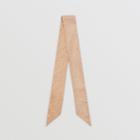 Burberry Burberry Reversible Crystal Monogram Silk Skinny Scarf