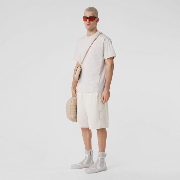 Burberry Burberry Logo Print Cotton Drawcord Shorts, Size: Xl