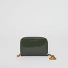 Burberry Burberry Link Detail Patent Leather Ziparound Wallet, Green