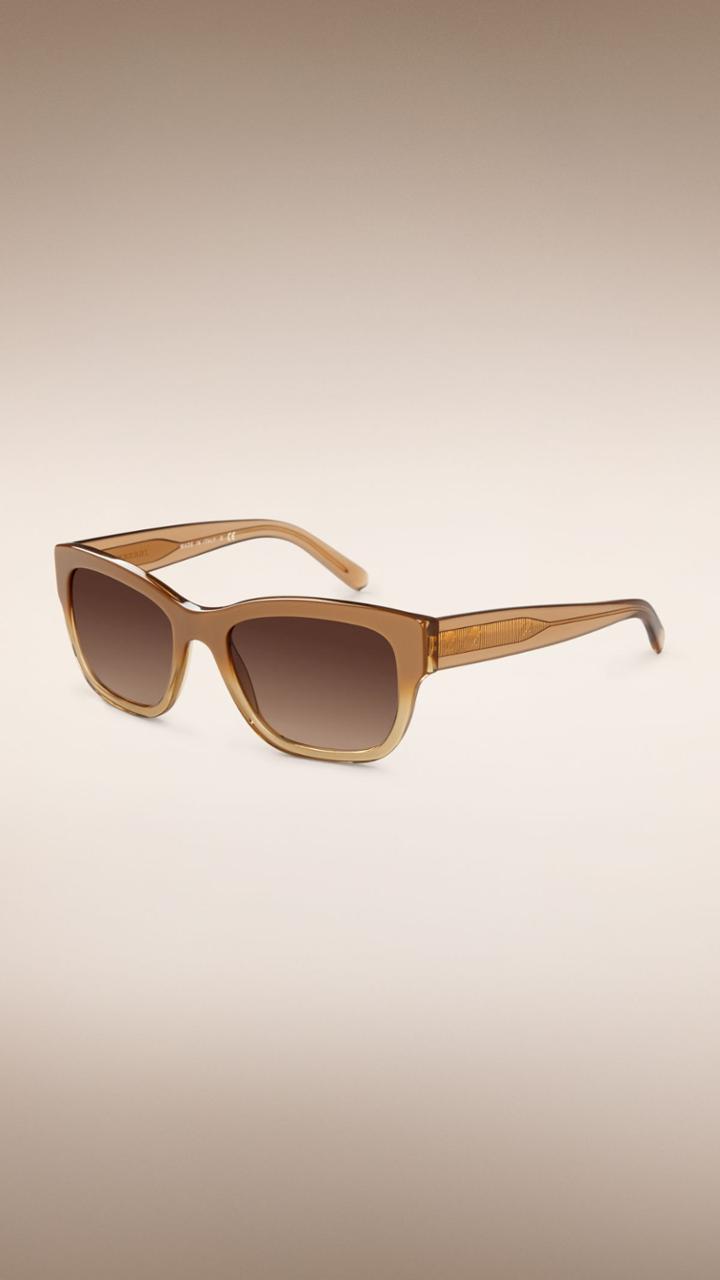 Burberry Burberry Trench Collection Square Frame Sunglasses, Yellow
