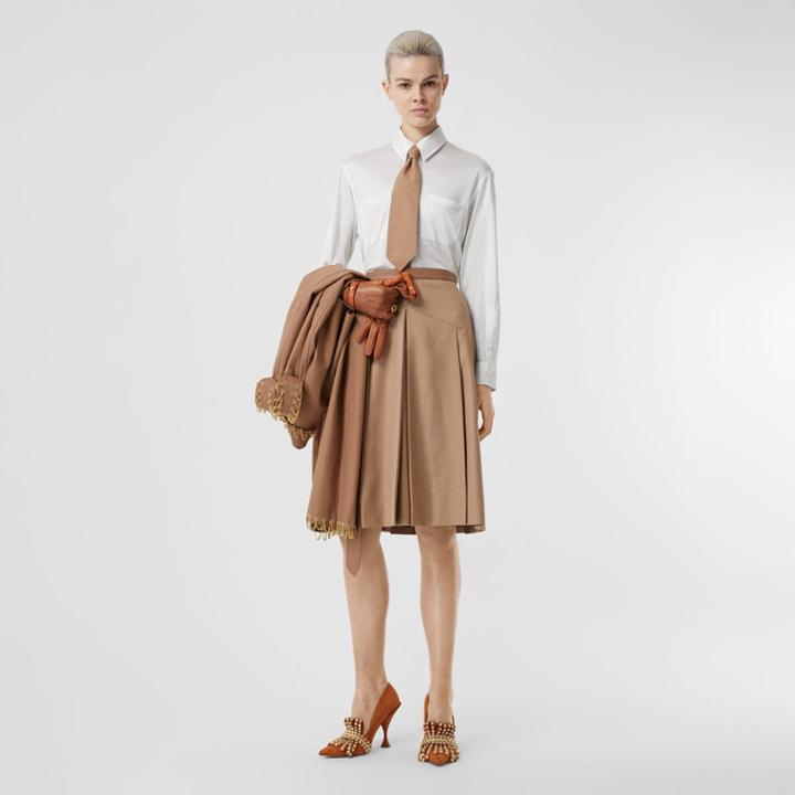 Burberry Burberry Silk Jersey Oversized Shirt, Size: 02, White