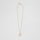 Burberry Burberry 'e' Alphabet Charm Gold-plated Necklace, Yellow