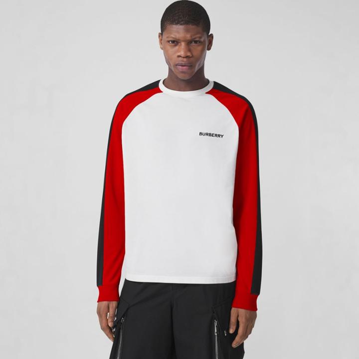 Burberry Burberry Long-sleeve Embroidered Logo Cotton Top