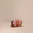 Burberry Burberry The Mini Buckle Bag In Leather And House Check, Pink