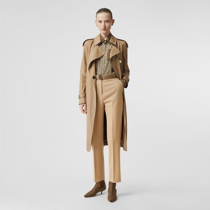 Burberry Burberry Wool Tailored Trousers, Size: 06, Yellow