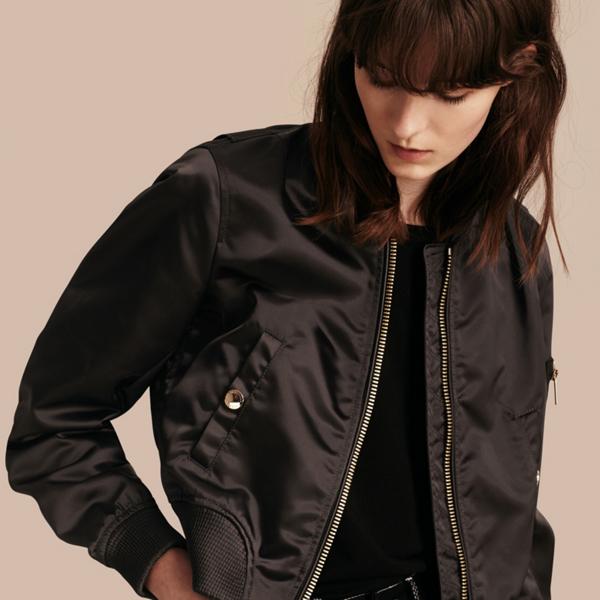 Burberry Cropped Technical Bomber Jacket
