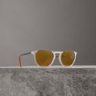 Burberry Burberry Keyhole Pilot Round Frame Sunglasses, White