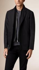 Burberry Tailored Jacket With Detachable Wool Warmer