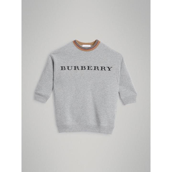 Burberry Burberry Embroidered Logo Cotton Sweatshirt, Size: 14y