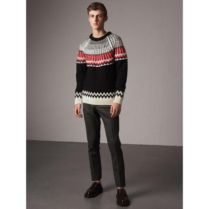Burberry Burberry Wool Tailored Trousers, Size: 40