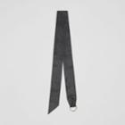 Burberry Burberry D-ring Detail Chain Silk Jacquard Skinny Scarf, Black
