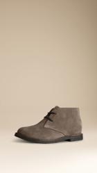 Burberry Burberry Childrens Suede Desert Boots, Size: 28, Grey