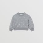 Burberry Burberry Childrens Star And Monogram Motif Cotton Sweatshirt, Size: 12m, Grey