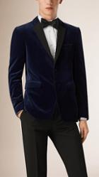 Burberry Slim Fit Velvet Tuxedo Jacket