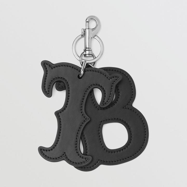 Burberry Burberry Letter Motif Leather Key Charms
