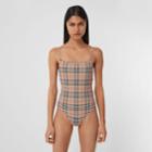 Burberry Burberry Vintage Check Swimsuit, Size: L, Yellow